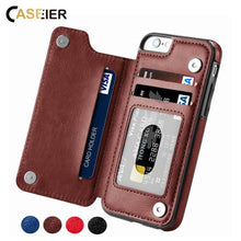Load image into Gallery viewer, Leather Holder Case For iPhone Cases With Card Slot Cover