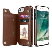 Load image into Gallery viewer, Leather Holder Case For iPhone Cases With Card Slot Cover