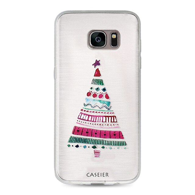 Christmas Phone Case For Samsung S8 S9 Plus S7 S6 Edge Soft Cover