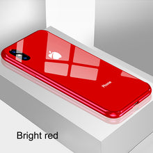 Load image into Gallery viewer, Tempered Glass Case For iphone Glass Back Cover RED