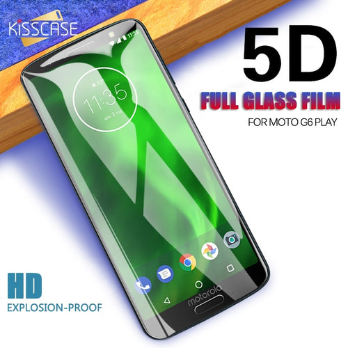 5D Tempered Glass For Moto  Full Coverage Screen Protecto